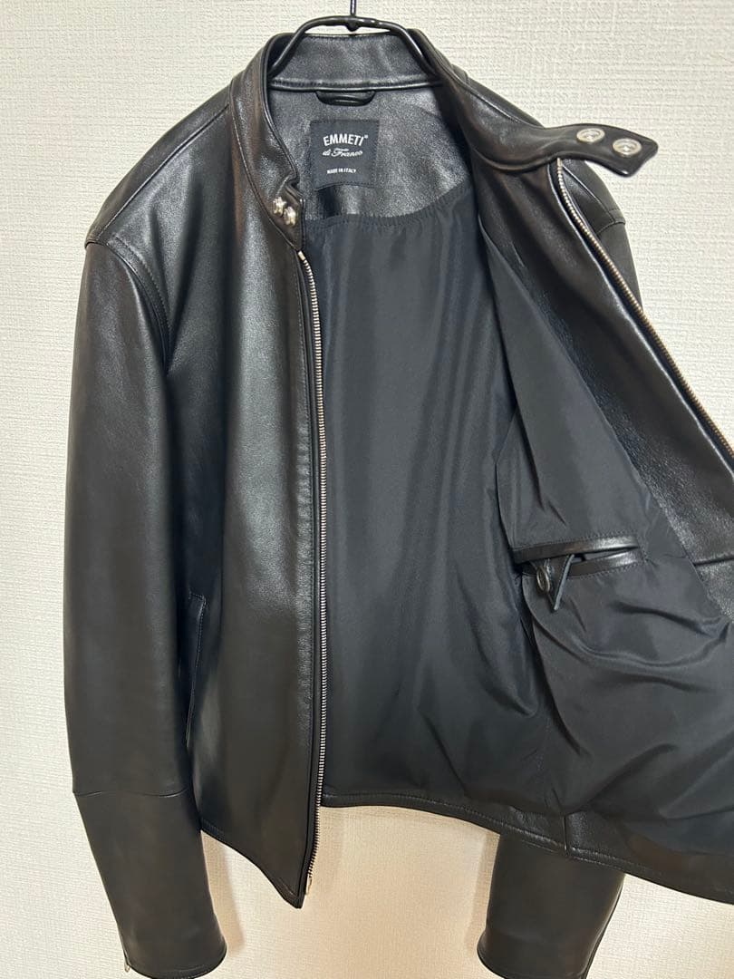 EMMETI エンメティ ラムレザーシングルライダース ITALY