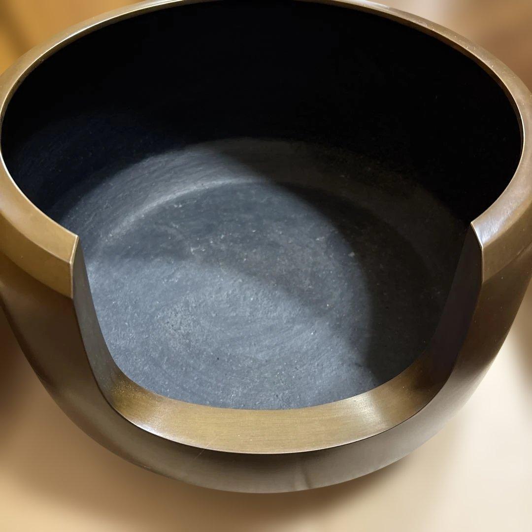 【1/2まで限定出品】　茶道具　風炉　円形　ブラウン　五徳　匿名配送