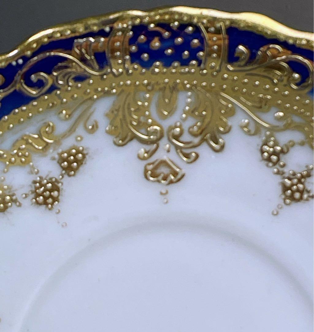 【美品】オールドノリタケ 金盛り カップ＆ソーサー 金彩 メープルリーフ