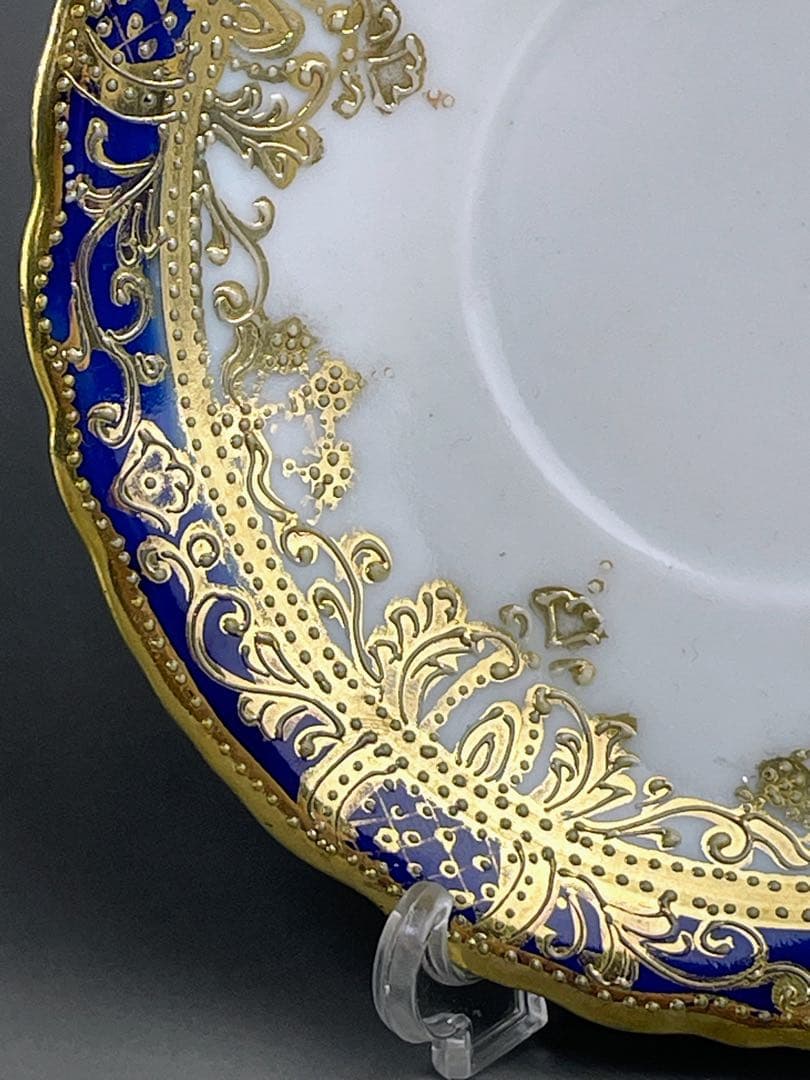 【美品】オールドノリタケ 金盛り カップ＆ソーサー 金彩 メープルリーフ