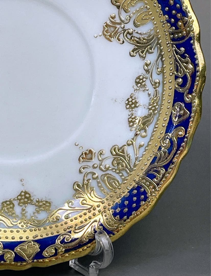 【美品】オールドノリタケ 金盛り カップ＆ソーサー 金彩 メープルリーフ