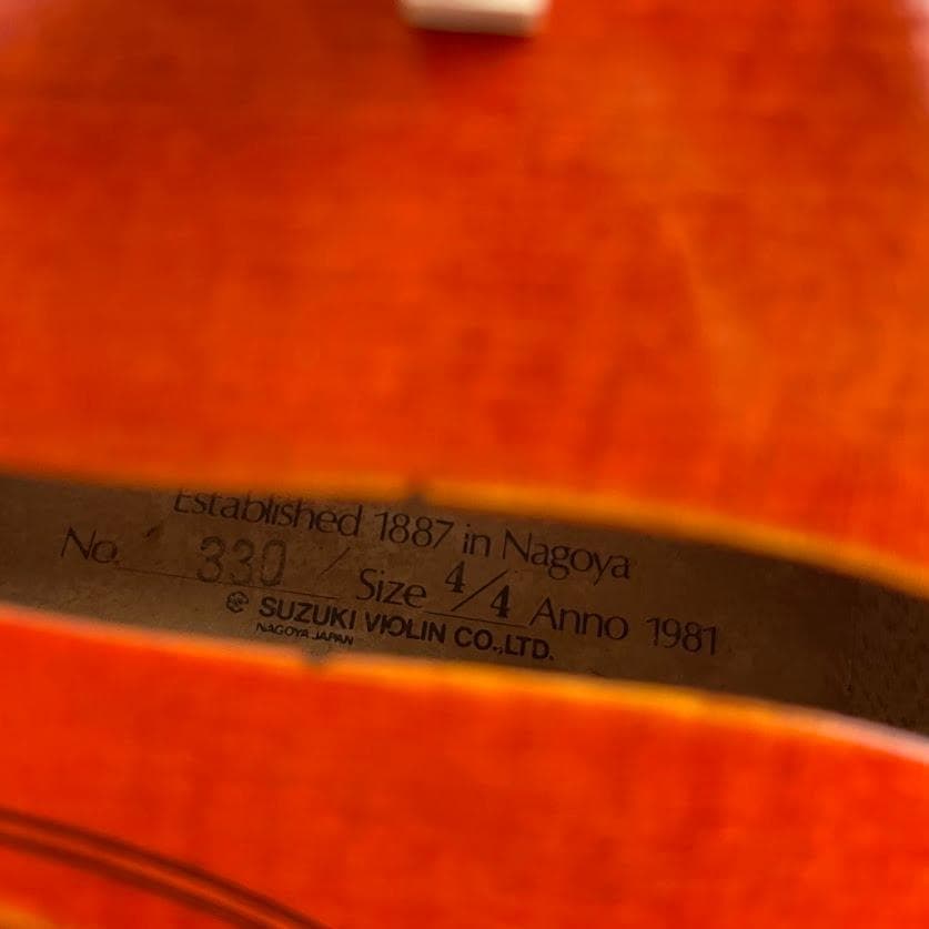 極美・極虎■鈴木バイオリン No.330 4/4 黄金期 1981年製 上位品番