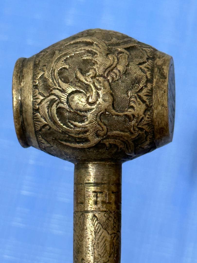 中国骨董品 清時代銀製キセル 92グラム