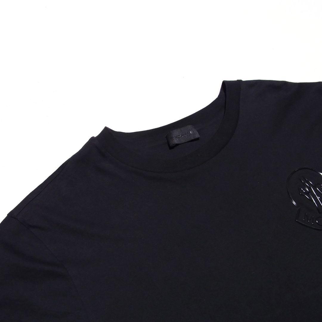 25AW MONCLER モンクレール 立体ロゴ Tシャツ XL 黒 ブラック