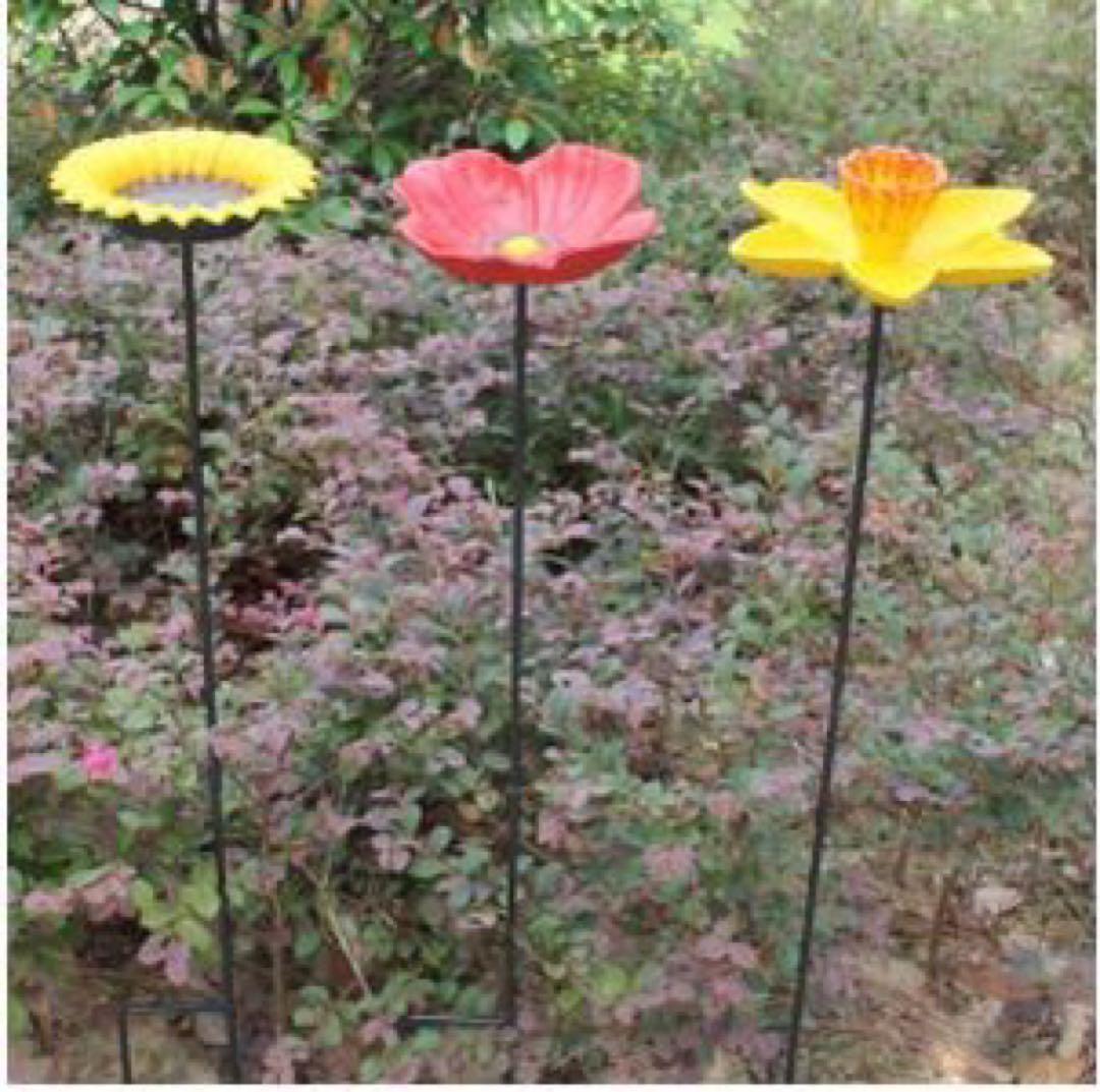 105★アイアン スタンド 小鳥 水浴び オブジェ 餌入れ バードフィーダー