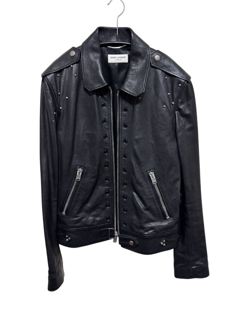 サンローラン　シングルライダース　レザージャケット 46 G-DRAGON着用