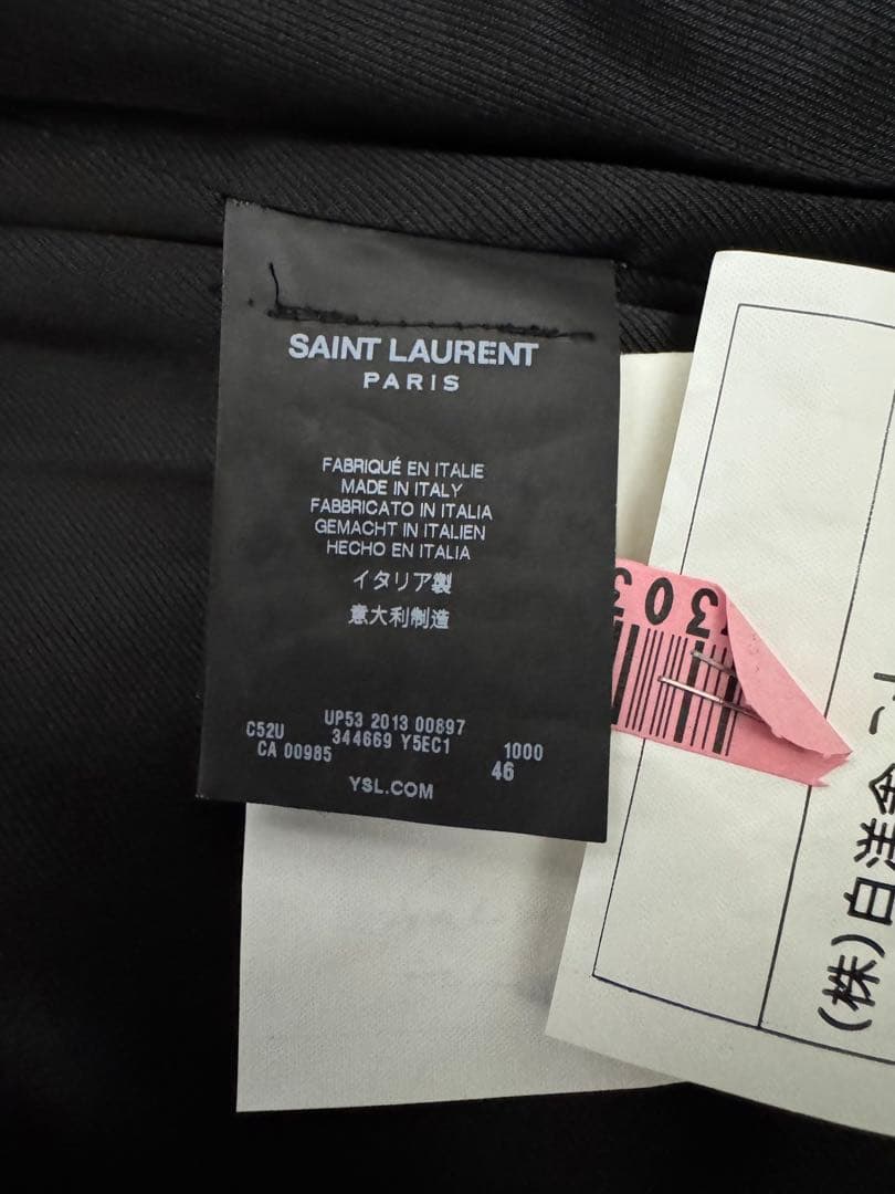 サンローラン　シングルライダース　レザージャケット 46 G-DRAGON着用