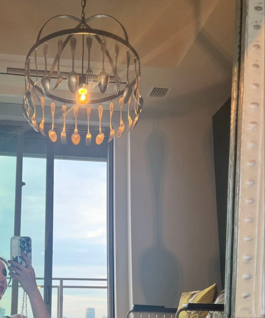 アンティーク　カトラリー　ランプ