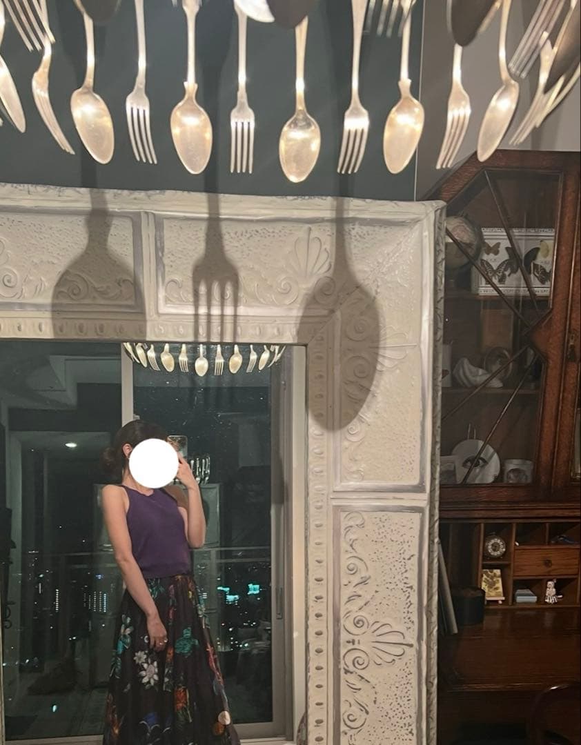 アンティーク　カトラリー　ランプ