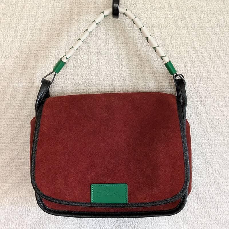 ロンシャン◆エンジ色◆ハンドバッグ ◆2way◆【44322】(7272)