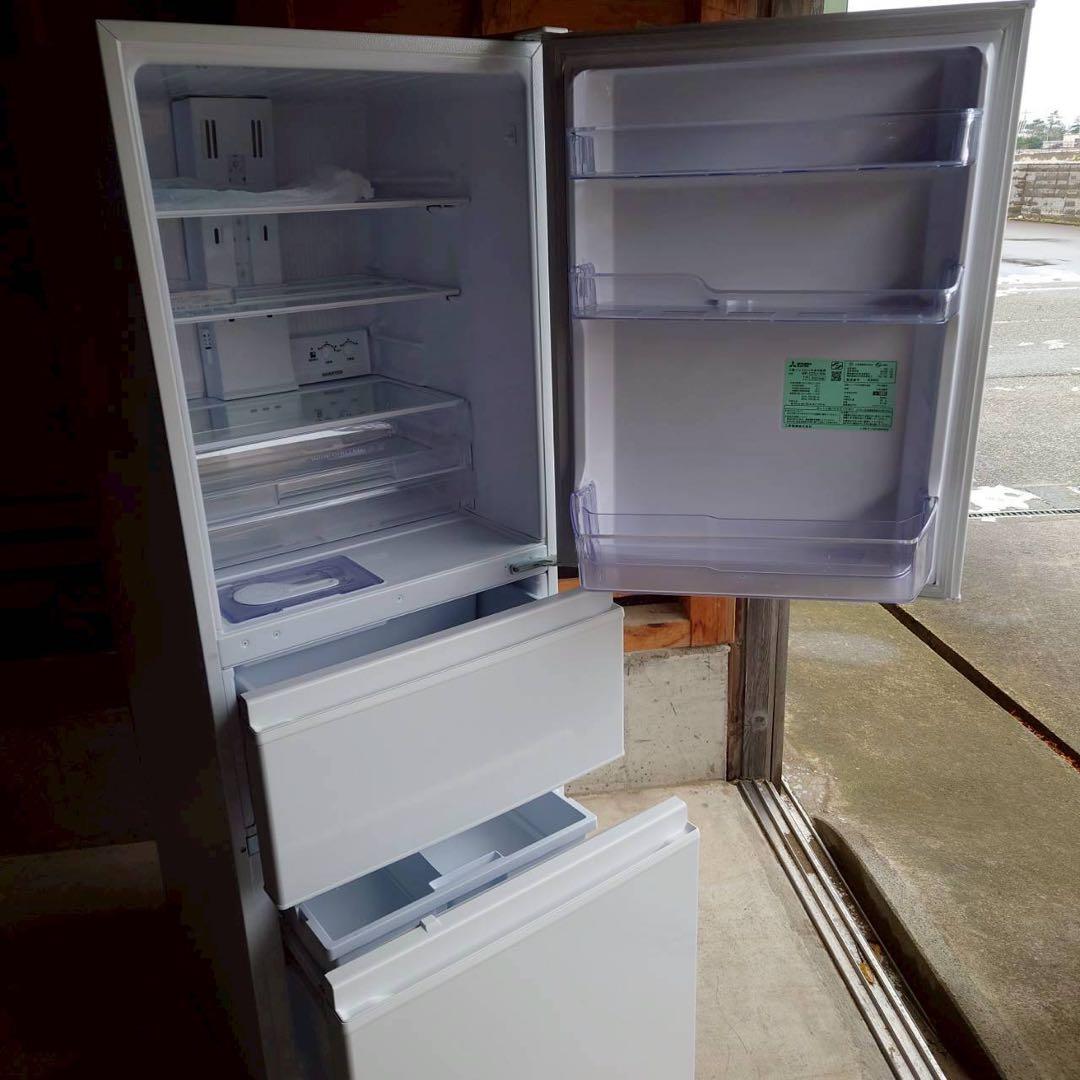 【良品】三菱　3ドア冷蔵庫　330L　2023年製　北陸のみ送料無料