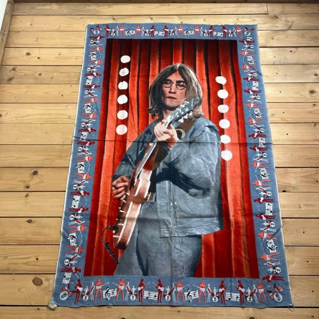 70sビンテージ品◾️ジョンレノン 大判サイズ タペストリー 布 ファブリック