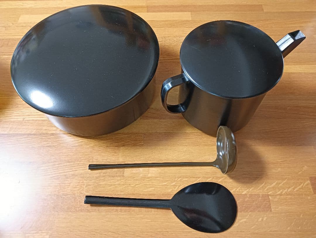 【茶道具整理中】懐石道具　湯桶　飯器セット　丸盆　 長盆　の４箱