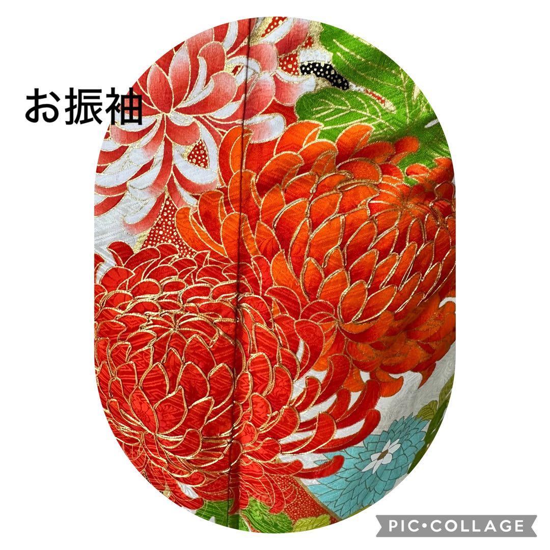 candy 豪華❣️可愛いお振袖です。正絹　合わせ襟　総絞り　紺