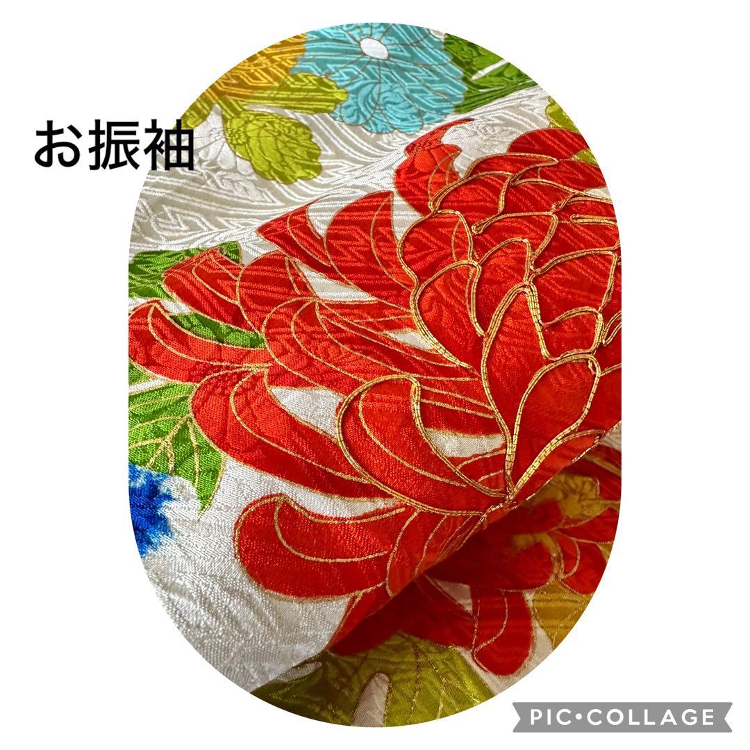 candy 豪華❣️可愛いお振袖です。正絹　合わせ襟　総絞り　紺