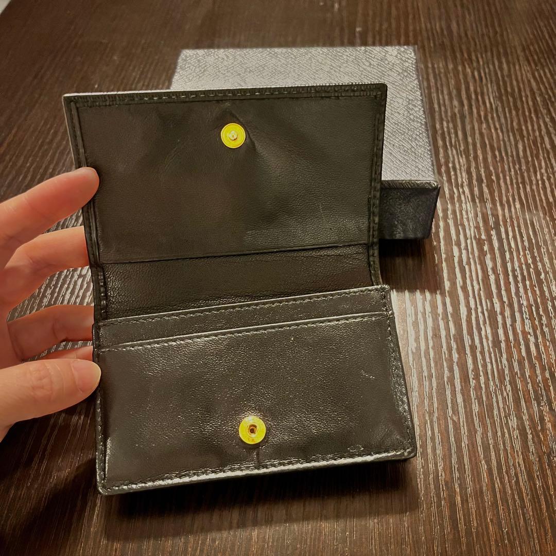 PRADA ブラック レザー カードケース