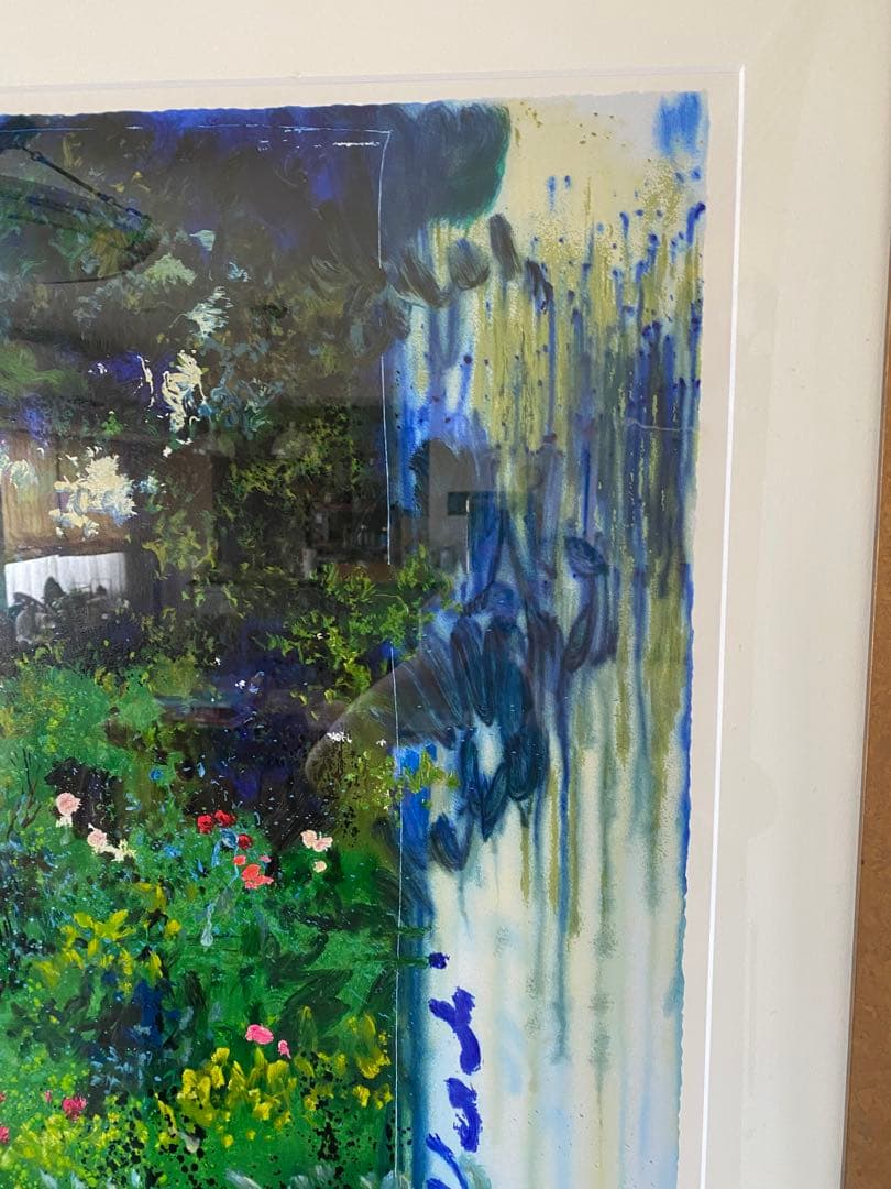 J.トレンツ.リャド作　 ヴィラヴェルディ(彫刻のある庭) シルクスクリーン