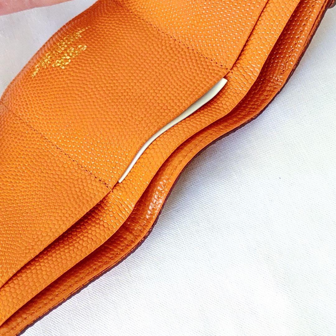 Epoi オレンジ レザー 三つ折り財布