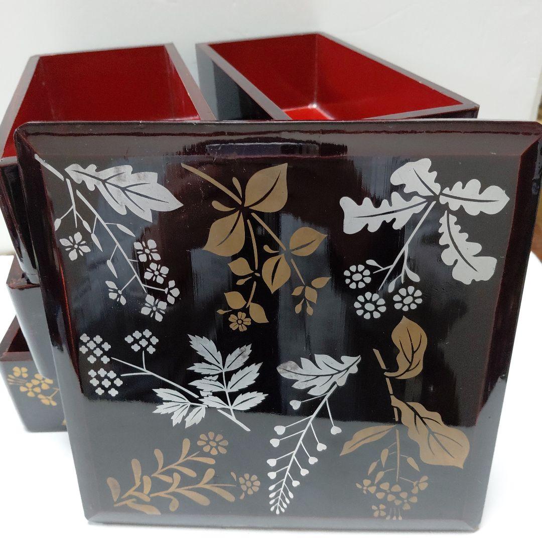 古い三段重箱　木製