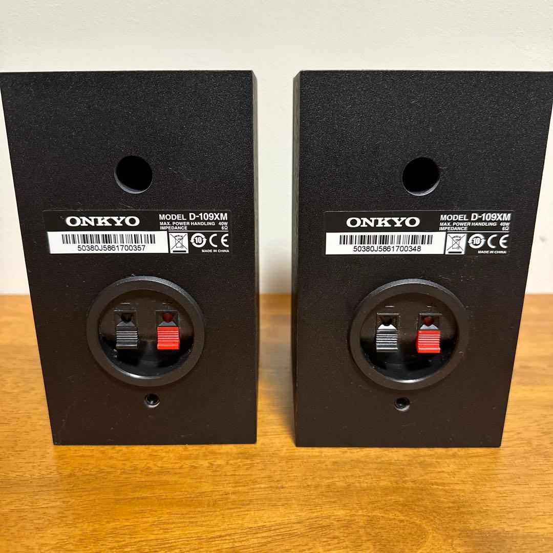ONKYO 2ウェイ・スピーカーシステム（2台）黒モデル D109XMB