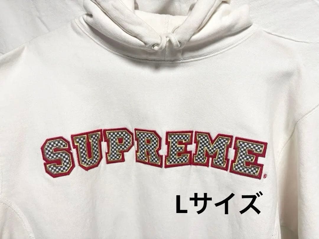 SUPREME シュプリーム チェッカー ロゴ スウェット フーディー　パーカー