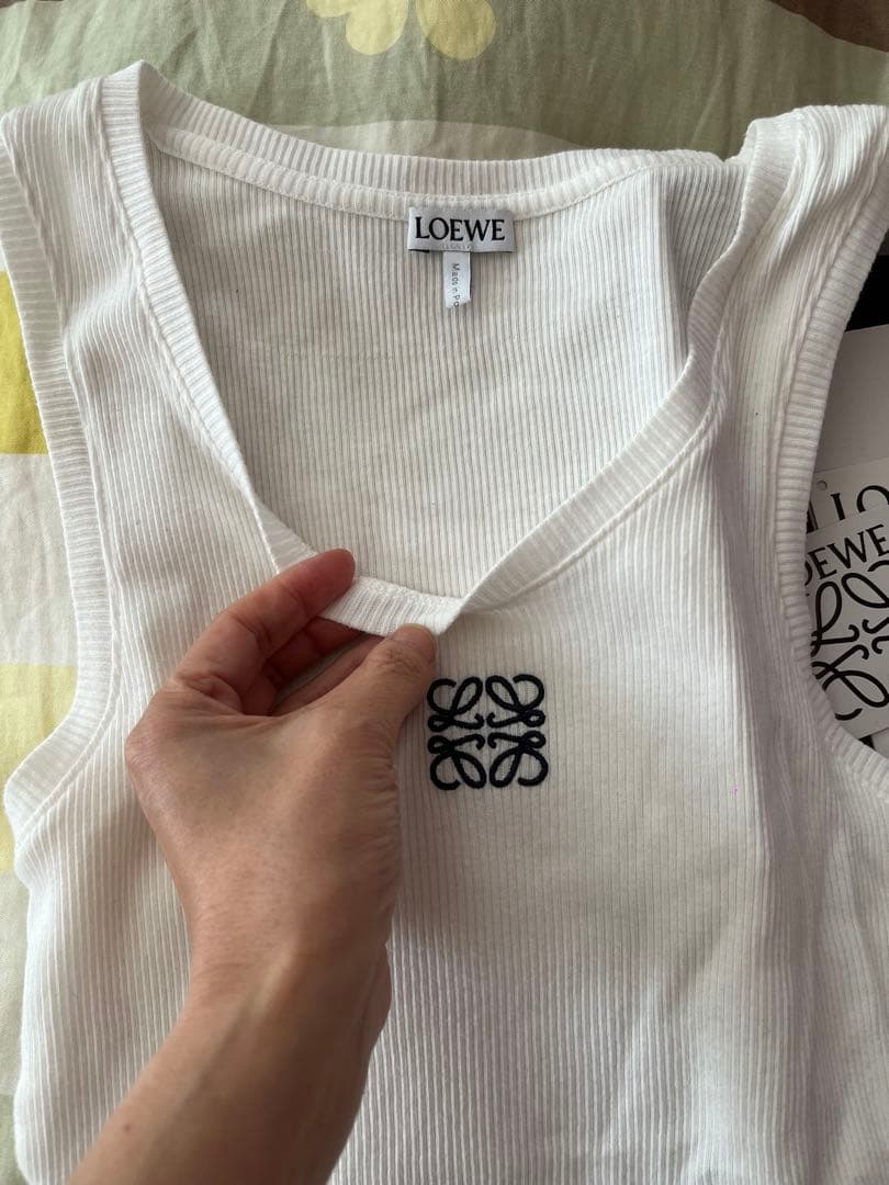 未使用に近い　LOEWE ホワイト タンクトップ XS
