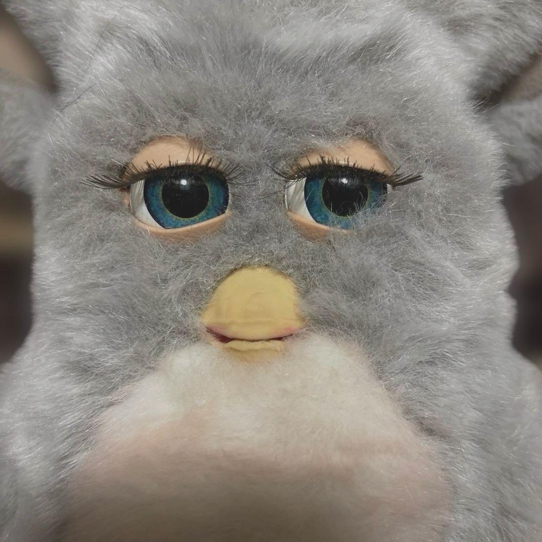 ファービー2 グレー×ピンク 英語版 青目 動作確認済み お人形遊び ぬいぐるみ