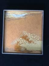 最高級ミュージアムアイテムクラス！絢爛豪華時代金銀本高蒔絵山水図硯箱　注文桐箱付