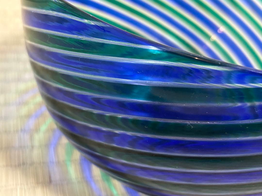 茶道具 ガラス水指 平水指 ベネチアグラス