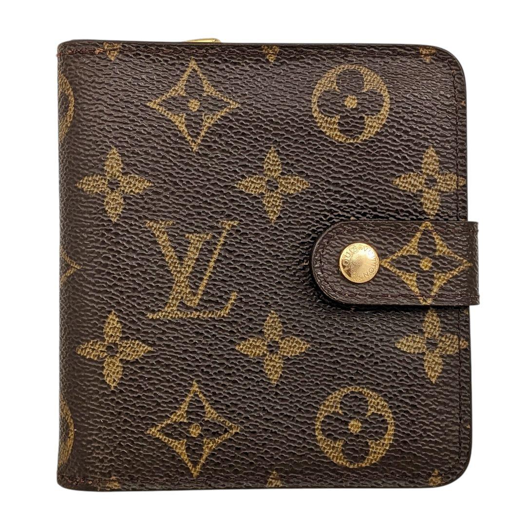 美品 ルイヴィトン モノグラム コンパクトジップ 折り財布 935