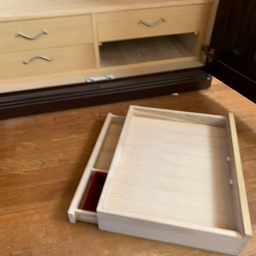 府中家具　桐　紫檀　引き出し付き　《分解発送》　無垢　リメイクにも