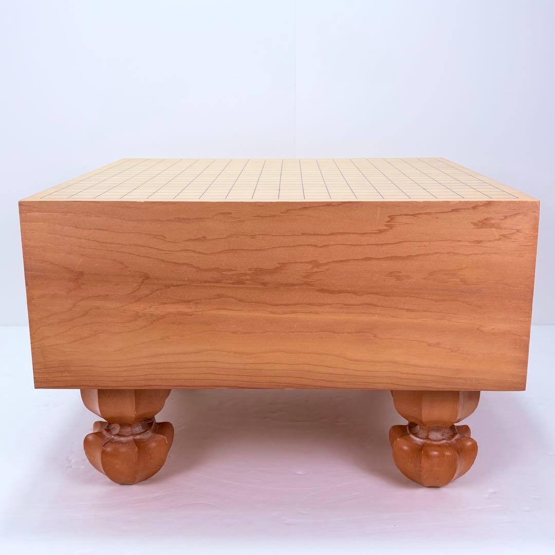 高級囲碁盤 17.5cm 天然漆線引き 桐蓋付 美品 伝統的技法 登録番号押印有