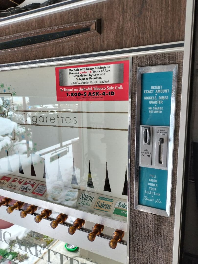 アメリカ タバコ販売機 アメリカンアンティーク 引き取り限定 店舗計器 ダイナー