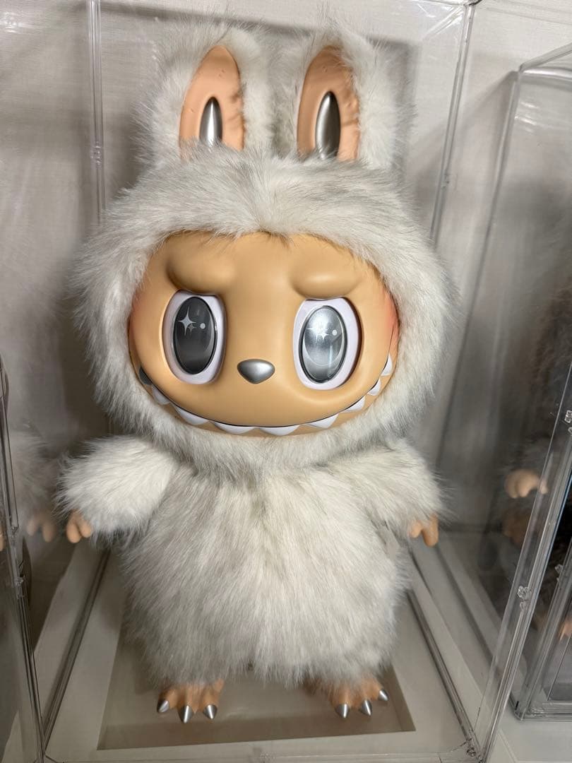 ジモモ　エンジェル　ぬいぐるみ2体＋箱＋専用土台＋ディスプレイ保護ケースセット