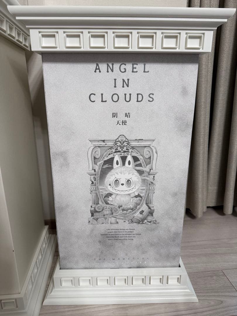 ジモモ　エンジェル　ぬいぐるみ2体＋箱＋専用土台＋ディスプレイ保護ケースセット