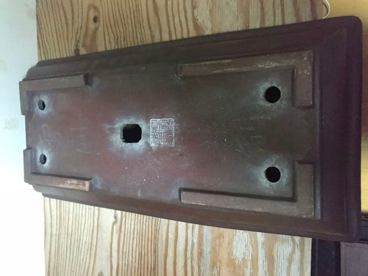 1404 盆栽　盆栽鉢　植木鉢　中国鉢　雪間