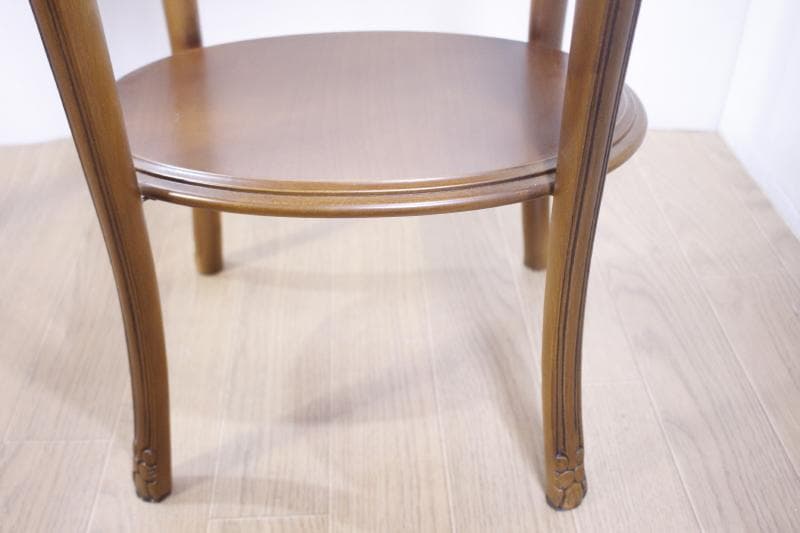 ◆イタリア製 輸入家具入荷　天板大理石　サイドテーブルオーバル型(楕円形) 　②