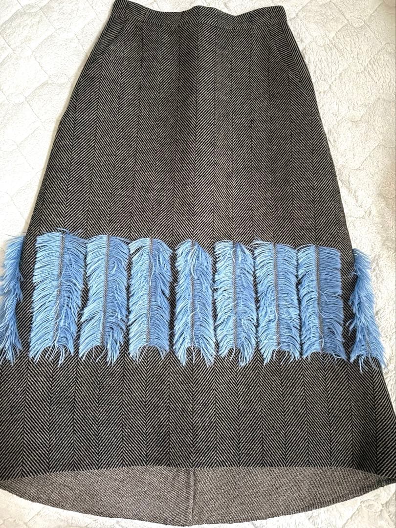ebure 店舗限定フリルヘリンボーンスカート 38 新品