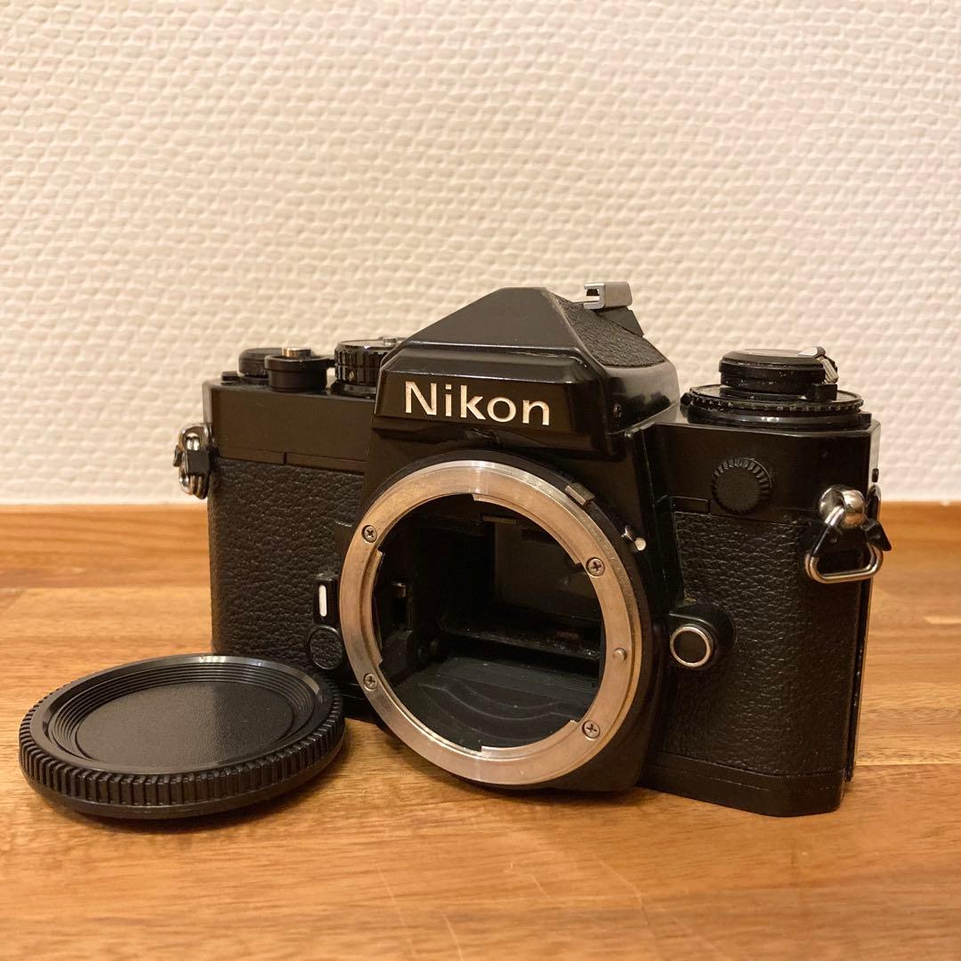 【精度確認済・モルト交換済】ニコン Nikon FE ブラック 黒 ボディ