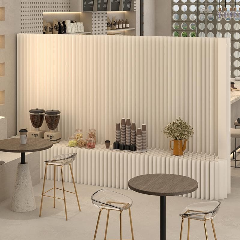 紙製パーテーション陳列展示台高さ2ｍ長さ3-4ｍ組立不要折りたたみ衝立仕切り