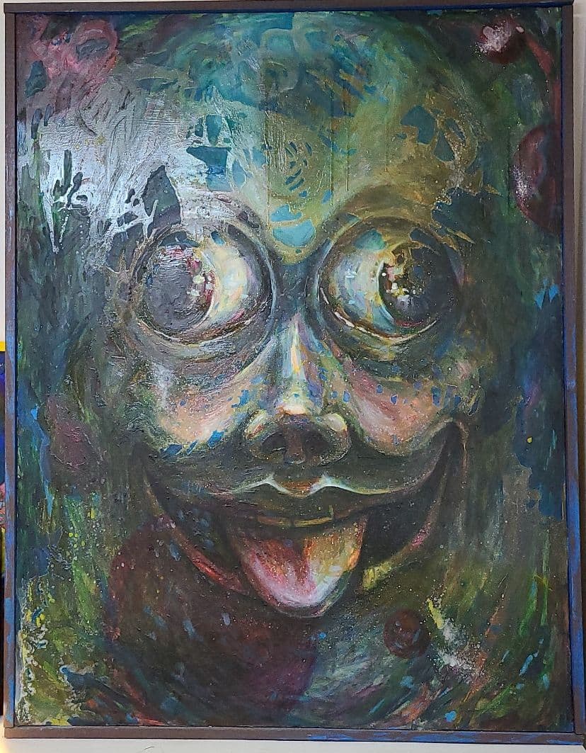 絵画　油彩　【いくつの世界】