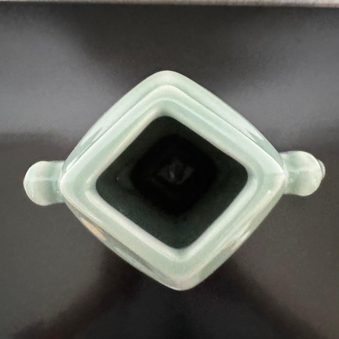 茶道具 《花入》青磁 鳳凰耳瓶