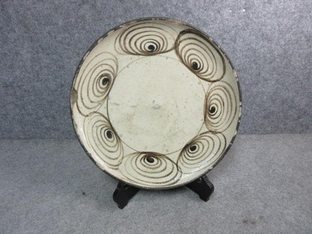 瀬戸焼 馬の目皿 [B23483] 古玩 古美術