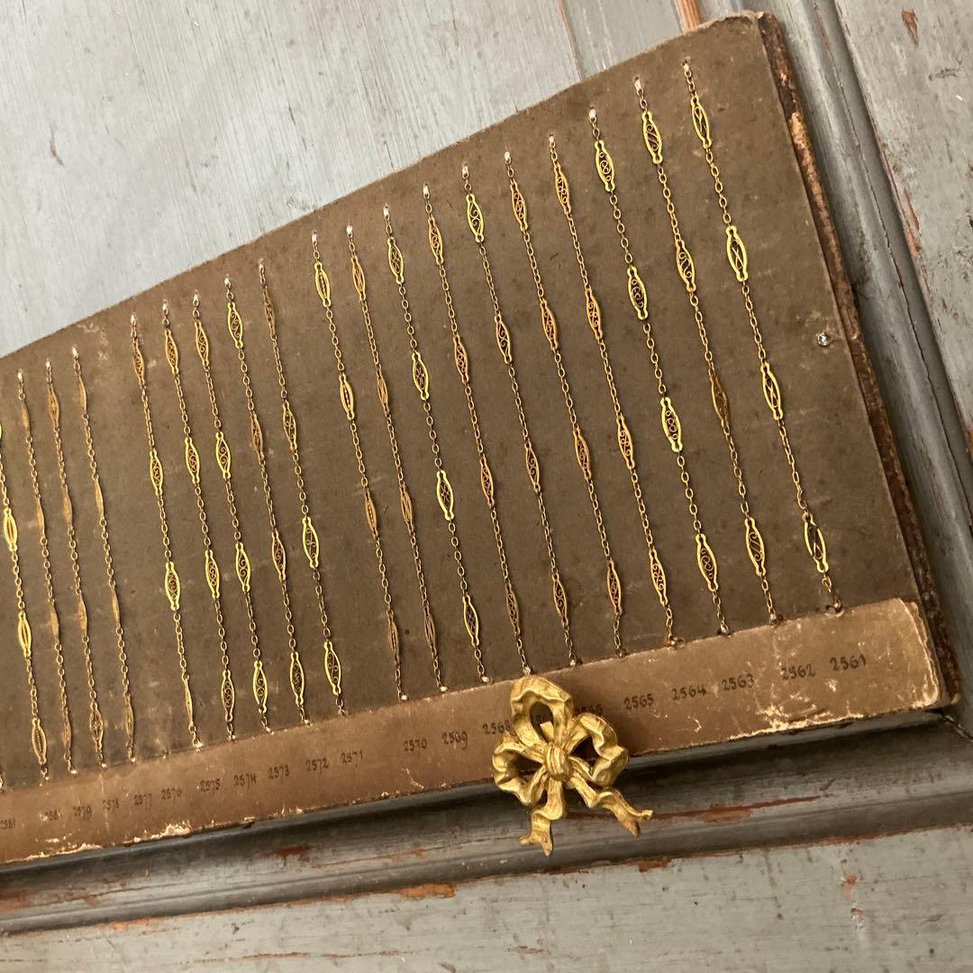 ＊希少＊　フランスアンティーク　フィリグリーチェーン　ジュエリー　サンプル　見本