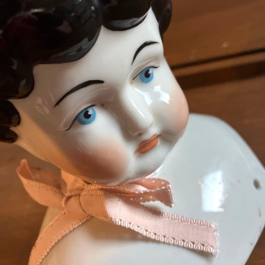 ドイツアンティークチャイナヘッドドール　ショルダーヘッド　大きめ