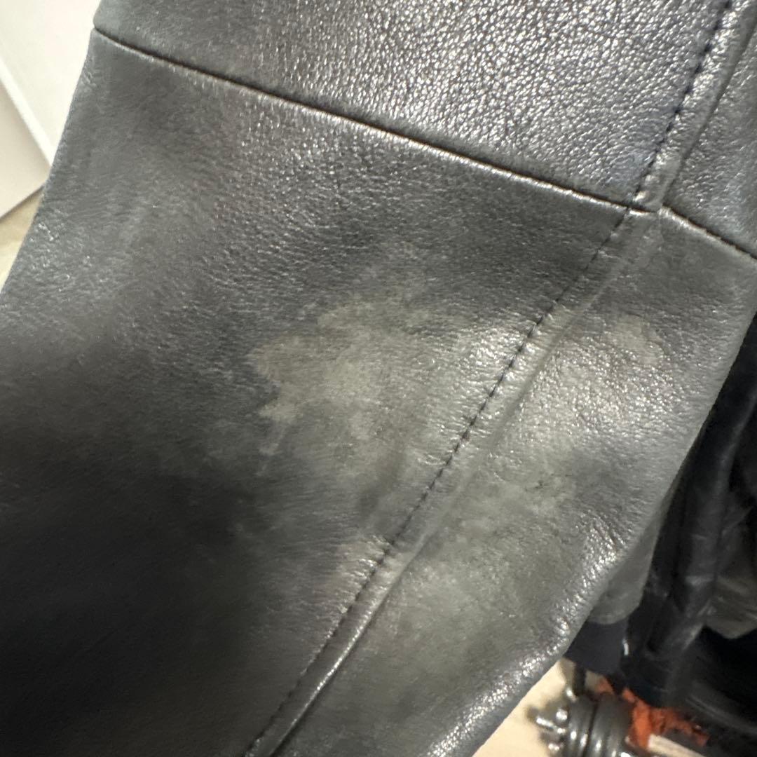 【Noir Larmes】イタリアラムレザー シングルライダースジャケット48