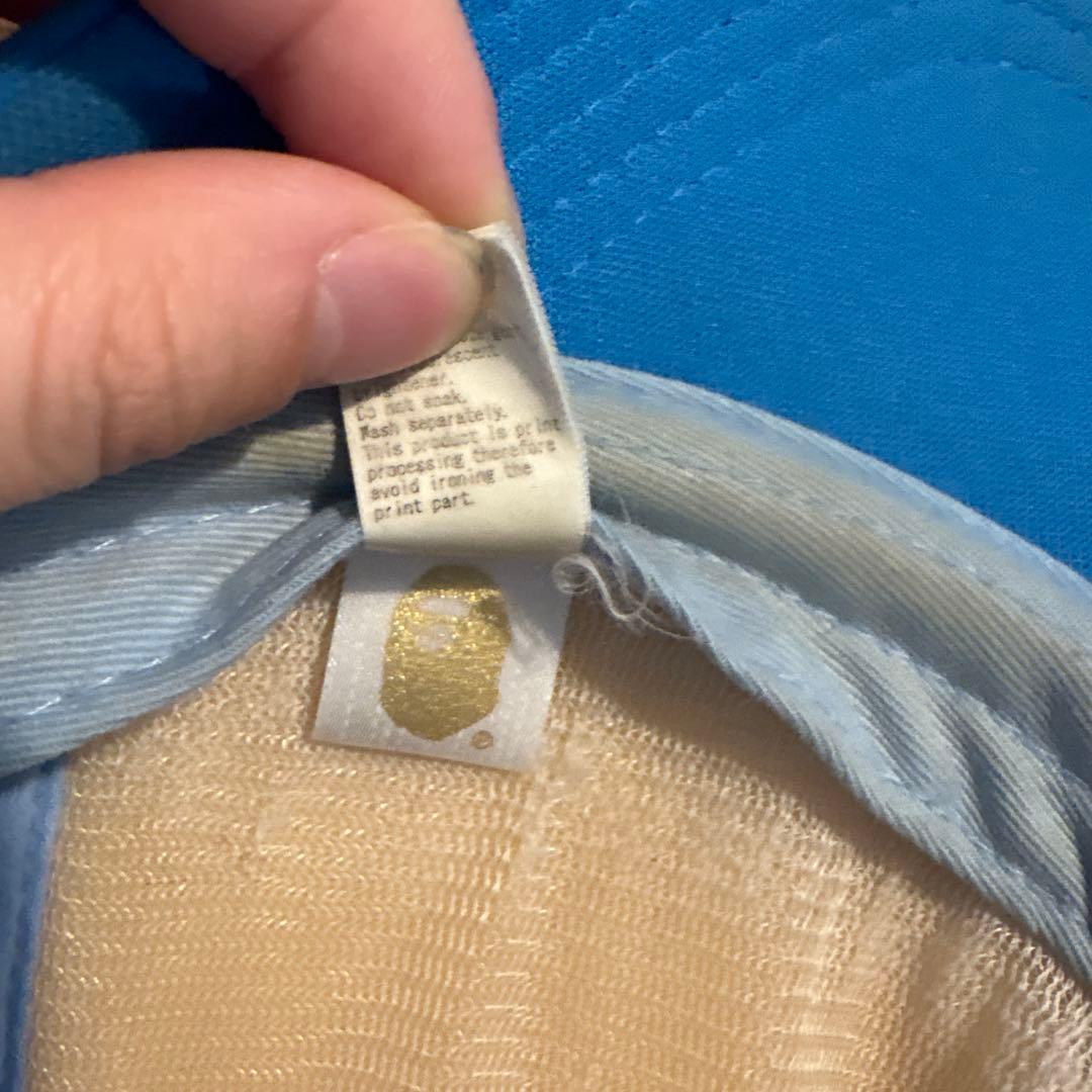 S*︎様 bape メッシュキャップ　水色 希少 正規品