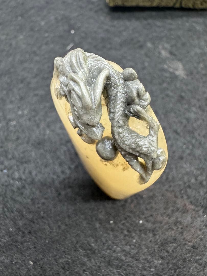 印材　壽山石　凍石 ドラゴン彫刻 印章　1980年代