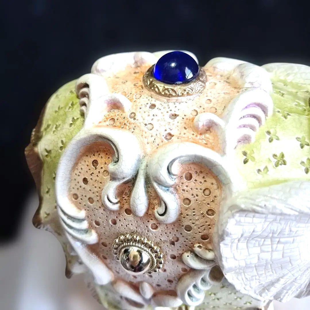 象の置物　2体セット　　陶器　オブジェ　運気上昇　インテリア　ヴィンテージ