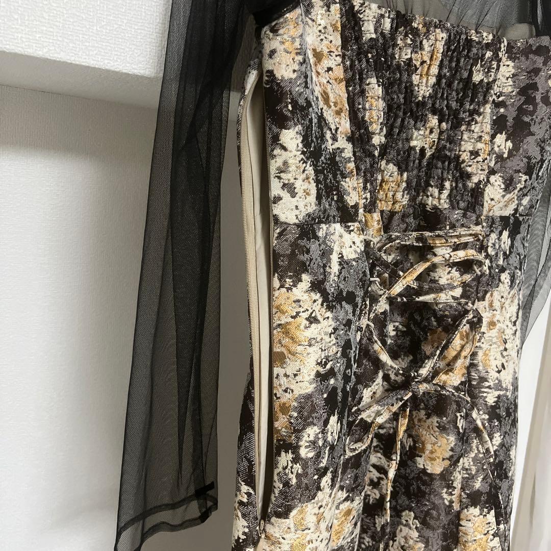 MeanderingJacquardpencil dress / LE’RURE